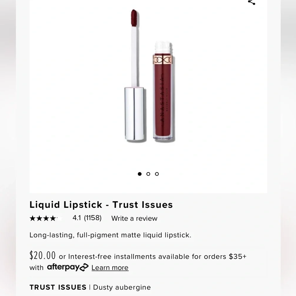 Anastasia Beverly Hills Matte Liquid Lipstick Ashton & Trust Issues NIB